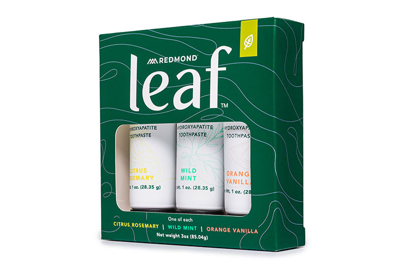 Leaf Toothpaste Variety Pack (3 Count, 1 oz Tubes of each flavor)