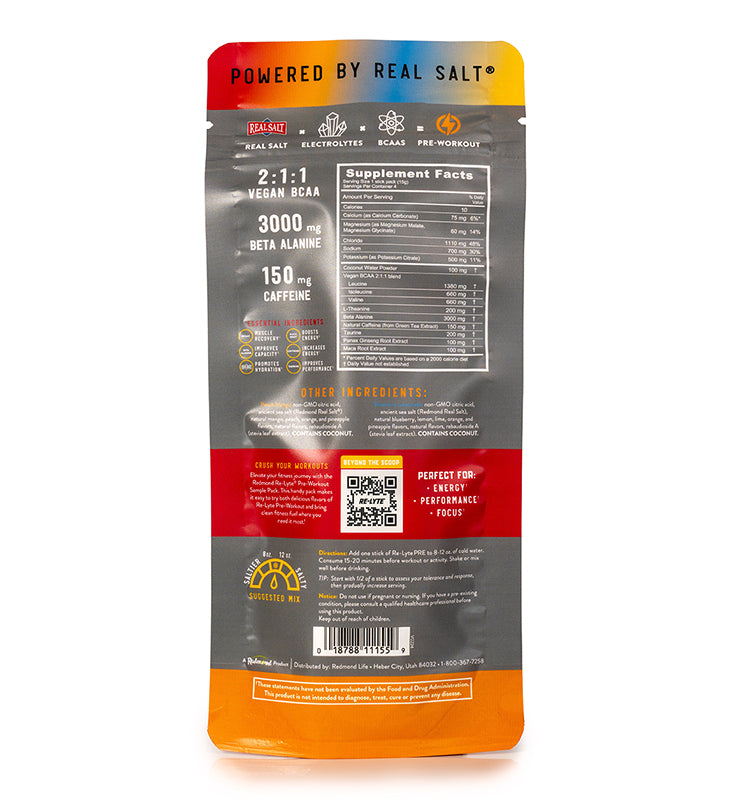 Re-Lyte® Pre-Workout Drink Mix - 4 Stick Sample Pack