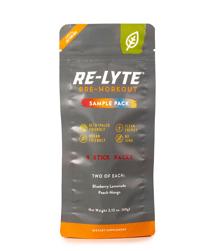 Re-Lyte® Pre-Workout Drink Mix - 4 Stick Sample Pack - Case of 12 Packs